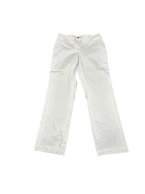 Chico's Pants Size 1 M White Additions Cotton Stretch Women
